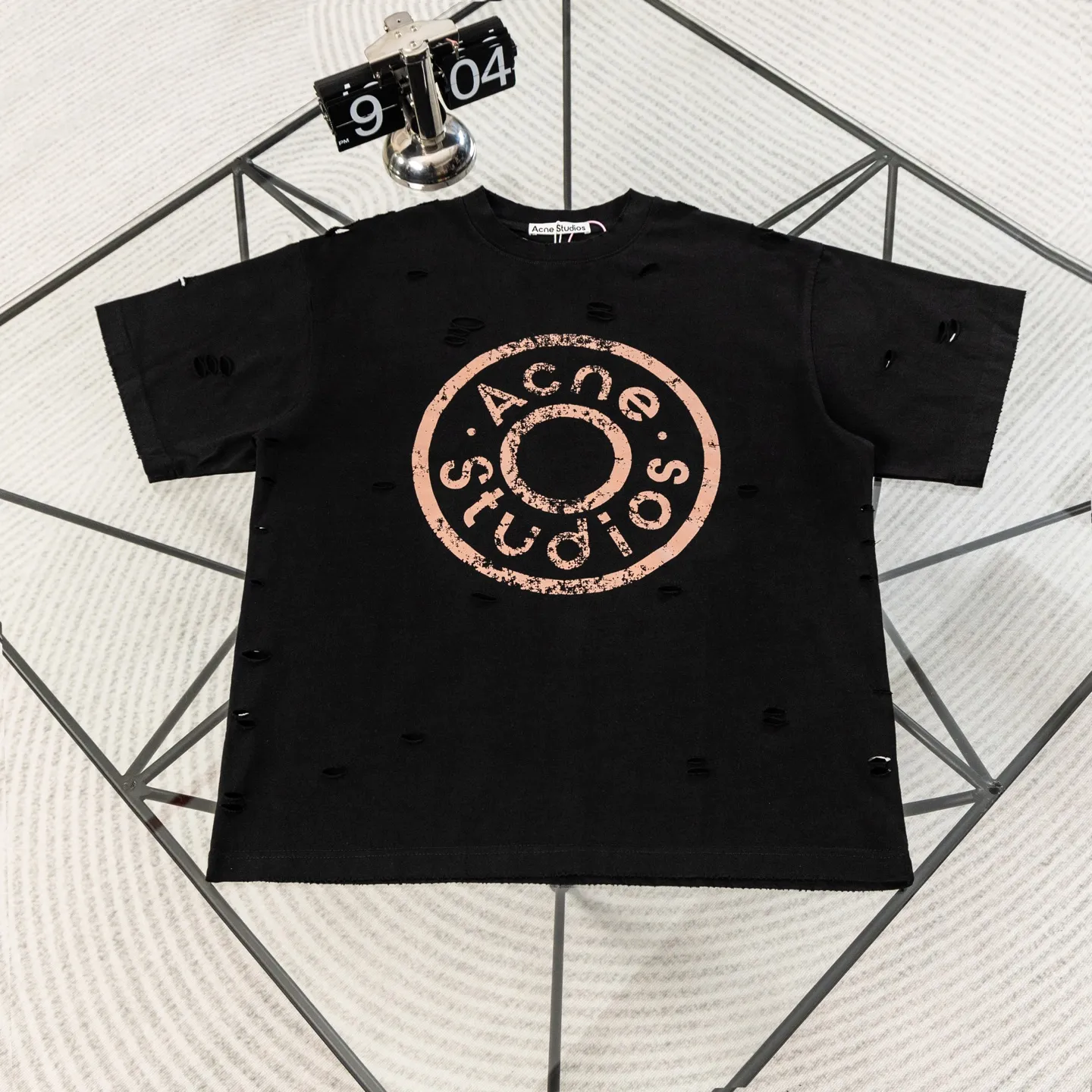 110 Acne studios AC 26ss T Same Style！Acne Studios Classic ， ，Retro logo ， ， ， 。 oversize ， ， 。 、 ， 、 ， Versatile ， ！ Quality 2*2 Color Change Same Style Color: Black White Size: S—XL